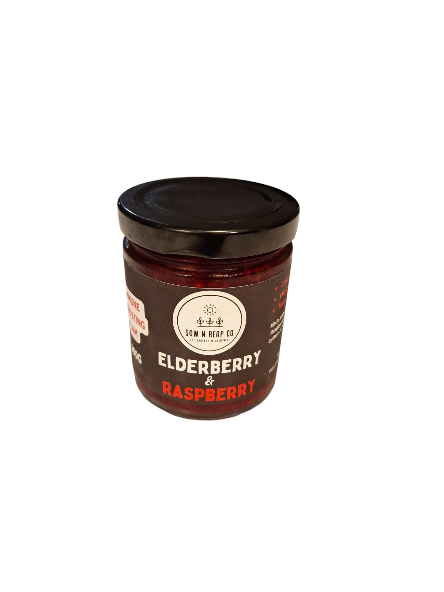 Elderberry & (Blueberry or Raspberry) Jam 200g (Vegan, Keto & Paleo friendly)