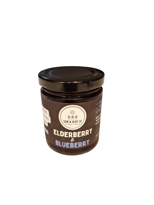 Jam- Elderberry & Blueberry  200g (Vg, Keto & Paleo friendly)